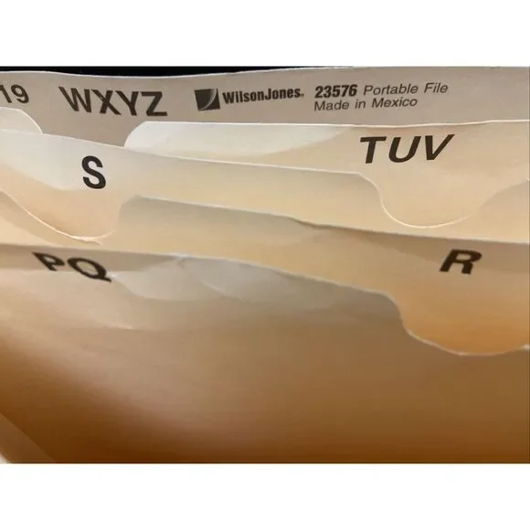 Vintage Portable Expanding File Box WILSON‎ JONES Paper File Accordion 23576 - Picture 8 of 8